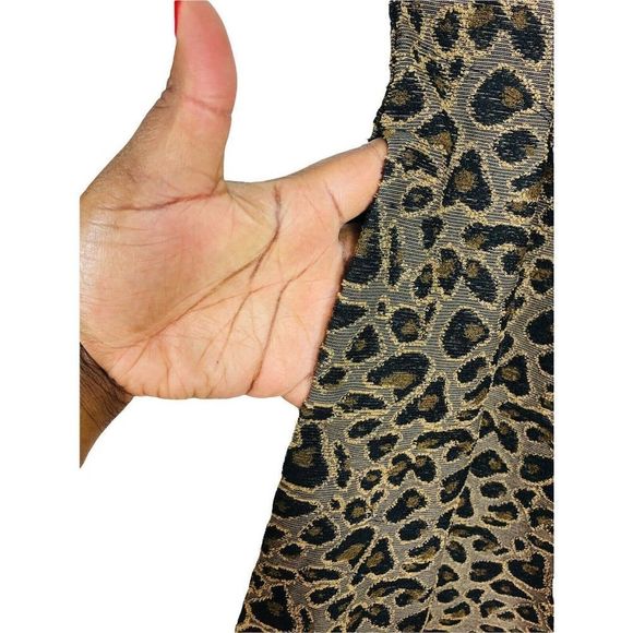 NWT leopard textured short sleeve stretch dress w/ pockets sz small - Picture 4 of 7